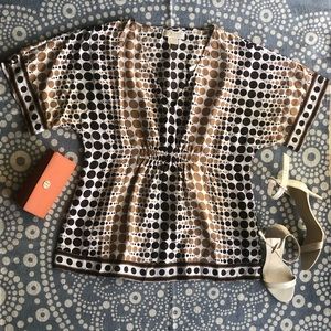 Michael Kors V Neck Silk Blouse